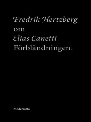 cover image of Om Förbländningen av Elias Canetti